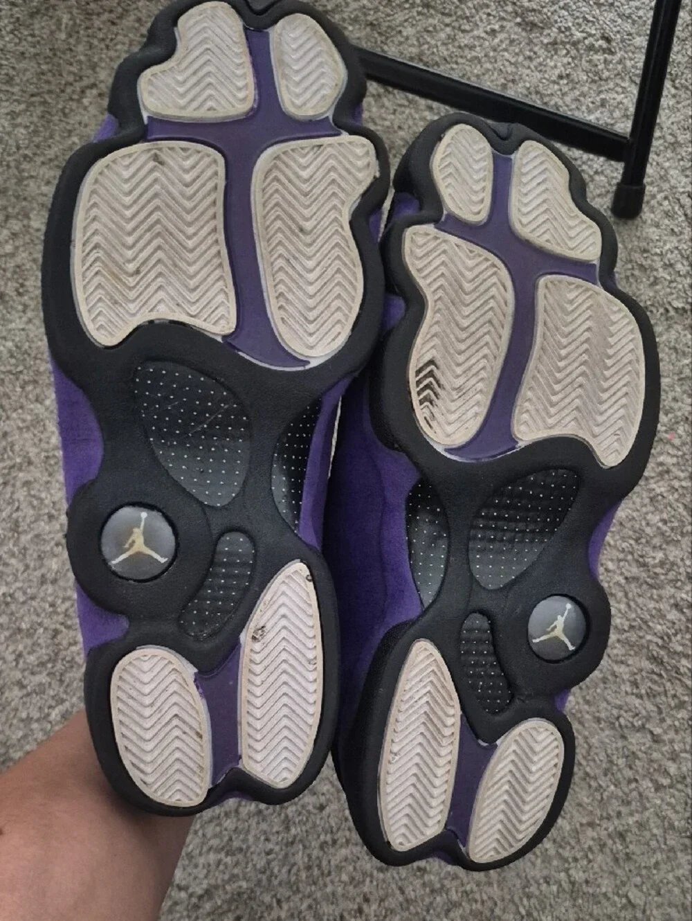 Jordan 13 No Box. Black & Purple Retro Basketball Sneakers